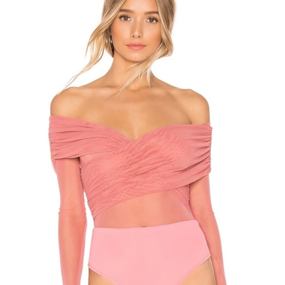 NBD Naven Milly Blush Revolve Bodysuit NWT